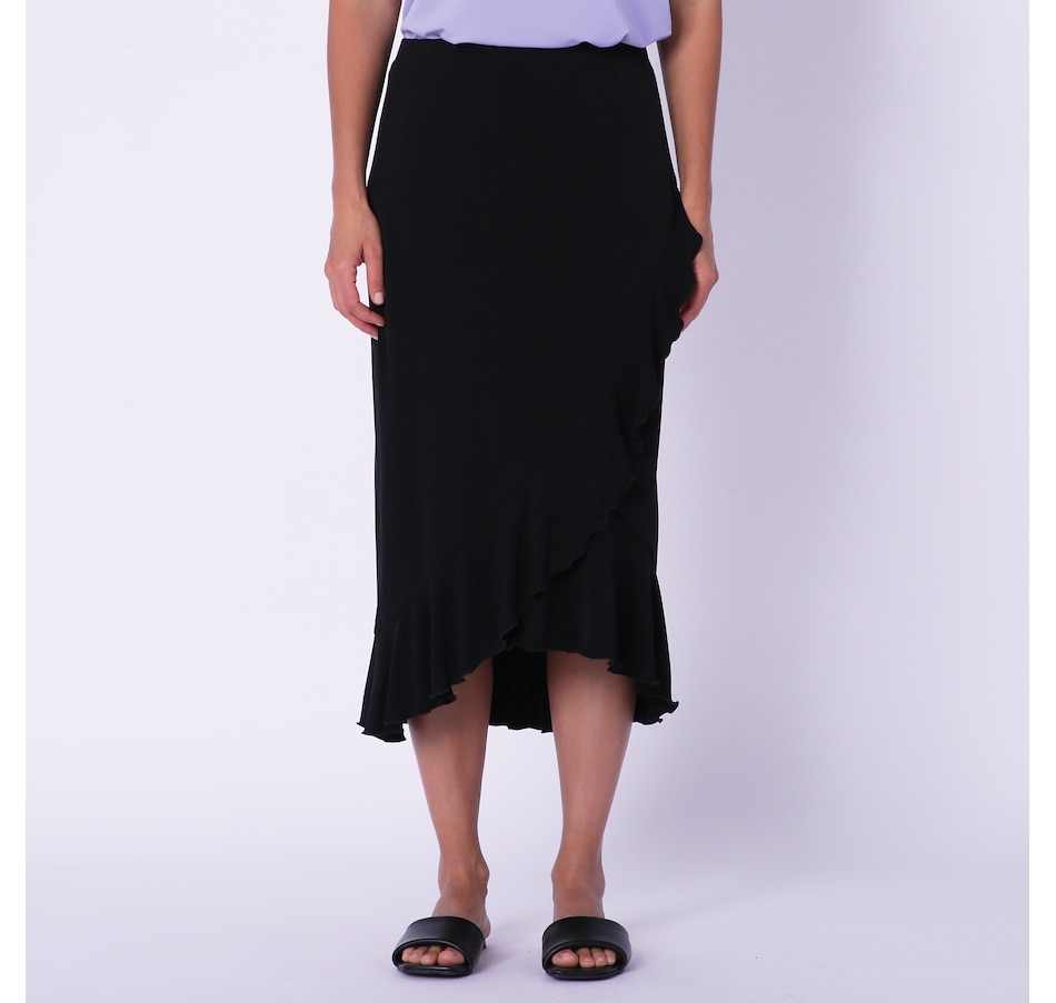 Image 235354_BLK.jpg, Product 235-354 / Price $29.88, Kim & Co. Brazil Knit Frilled Midi Skirt from Kim & Co. on TSC.ca's Fashion department