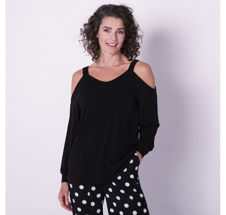 Image 235424_BLK.jpg, Product 235-424 / Price $24.33, Red Coral Cold Shoulder Sweetheart Top from Red Coral Fashions on TSC.ca's Fashion department