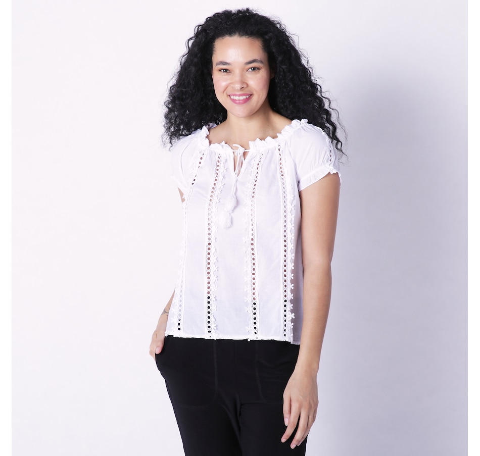 Image 235605_WHT.jpg, Product 235-605 / Price $24.33, Astrid Glamping Lace Blouse from Astrid on TSC.ca's Fashion department