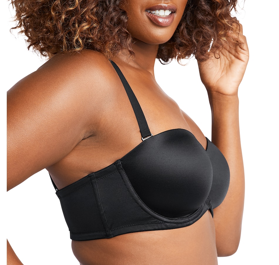 Plus Size Strapless Bra With Underwire And 1 Pair Clear Shoulder Straps