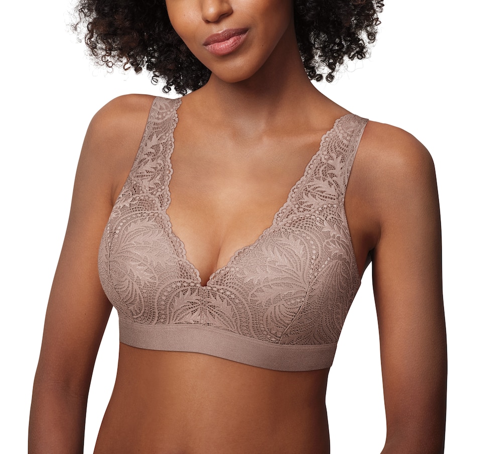 Clothing & Shoes - Socks & Underwear - Bras - Wonderbra Comfy Glam Scallop Lace  Wireless Bralette - Online Shopping for Canadians