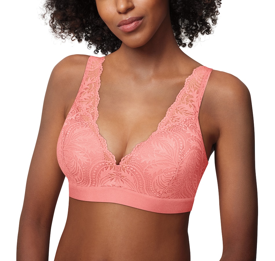 Clothing & Shoes - Socks & Underwear - Bras - Wonderbra Comfy Glam Scallop  Lace Wireless Bralette - Online Shopping for Canadians