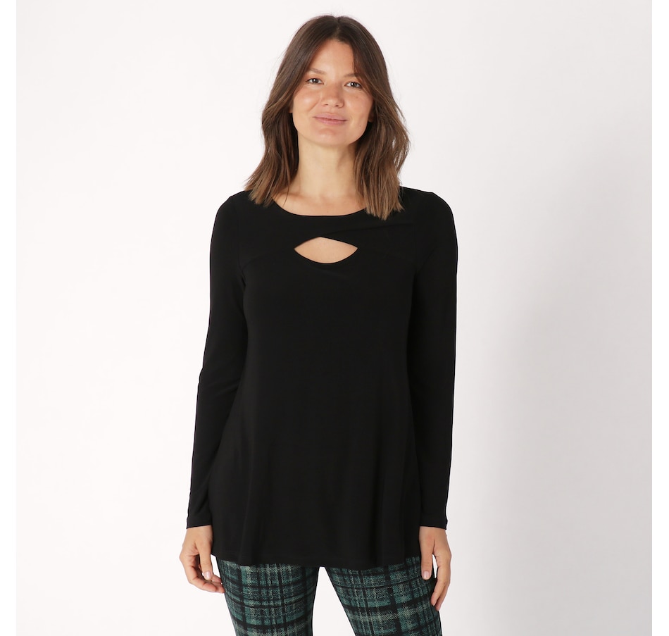 Image 235650_BLK.jpg, Product 235-650 / Price $19.33, Nina Leonard Peek-A-Boo Top from Nina Leonard on TSC.ca's Fashion department