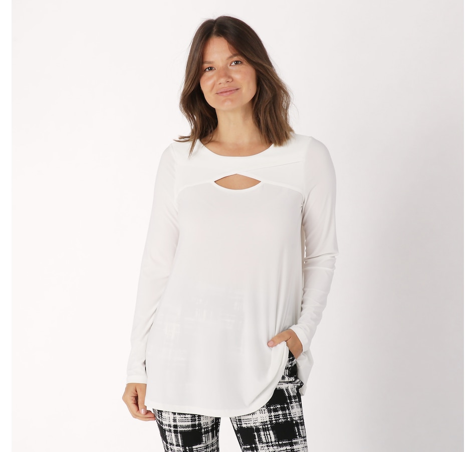 Image 235650_IVR.jpg, Product 235-650 / Price $19.33, Nina Leonard Peek-A-Boo Top from Nina Leonard on TSC.ca's Fashion department
