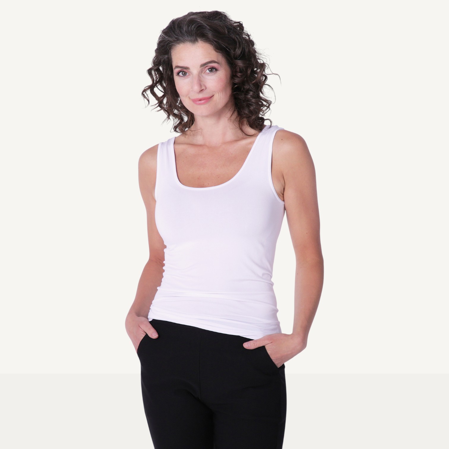 Orange Fashion Village Bamboo Thick Strap Layering Tank - TSC.ca