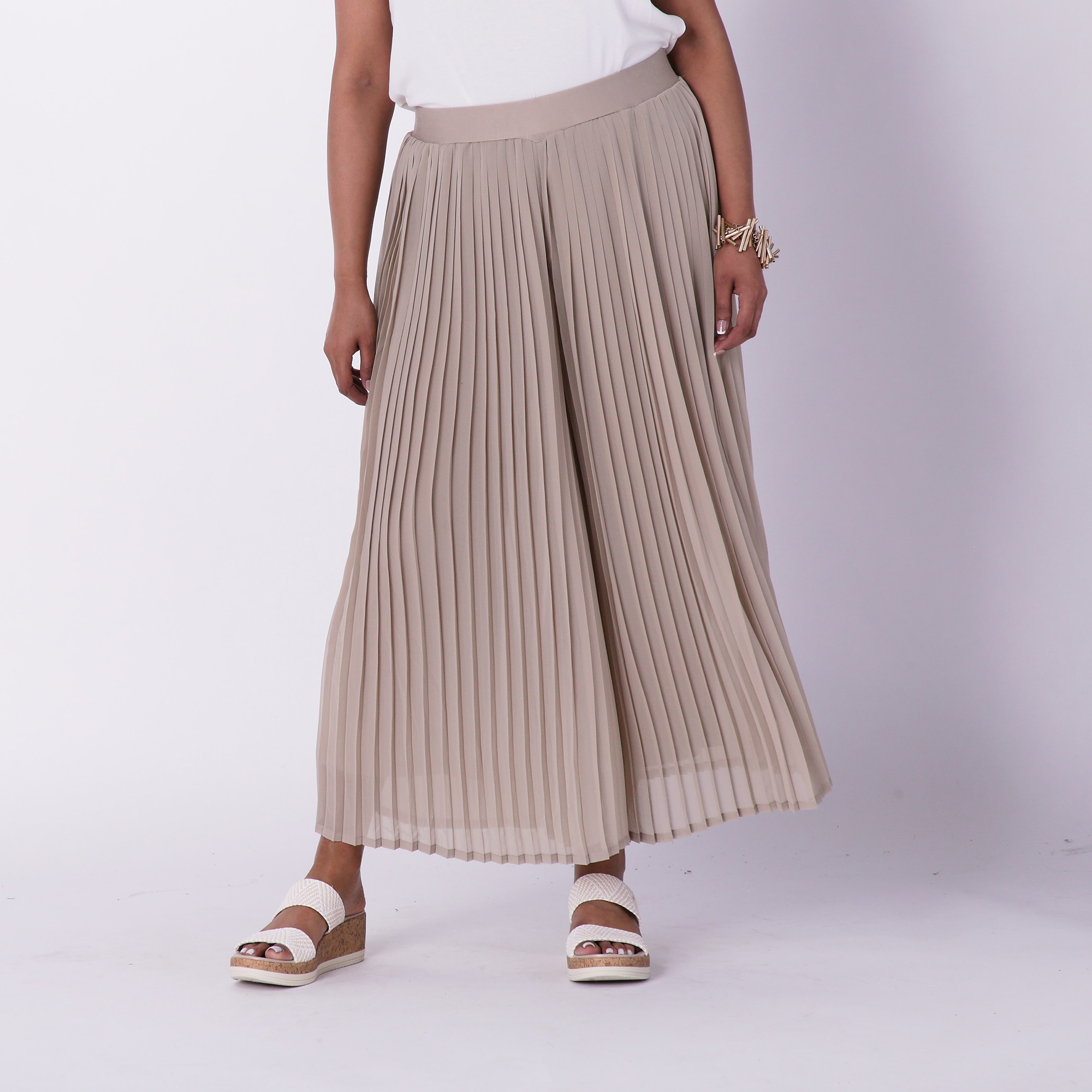 Pleated on sale long pants