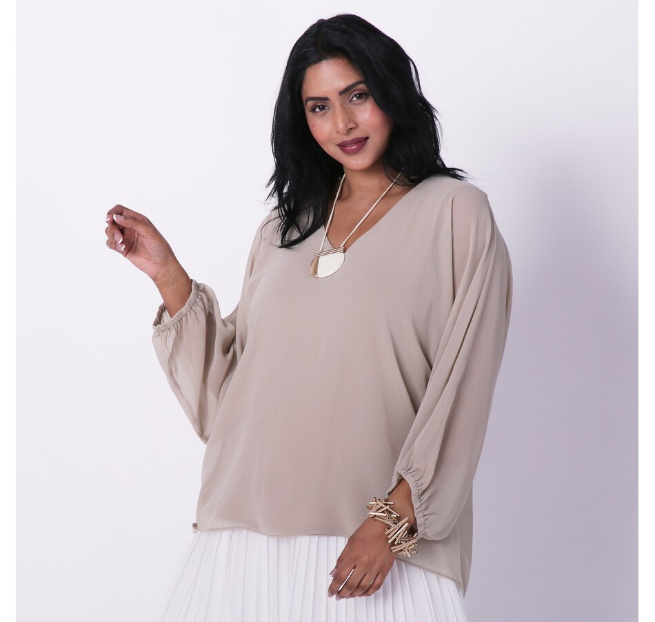 Image 235735_LIN.jpg, Product 235-735 / Price $34.33, Wynne Style Chiffon Overlay Top from Wynnelayers on TSC.ca's Fashion department