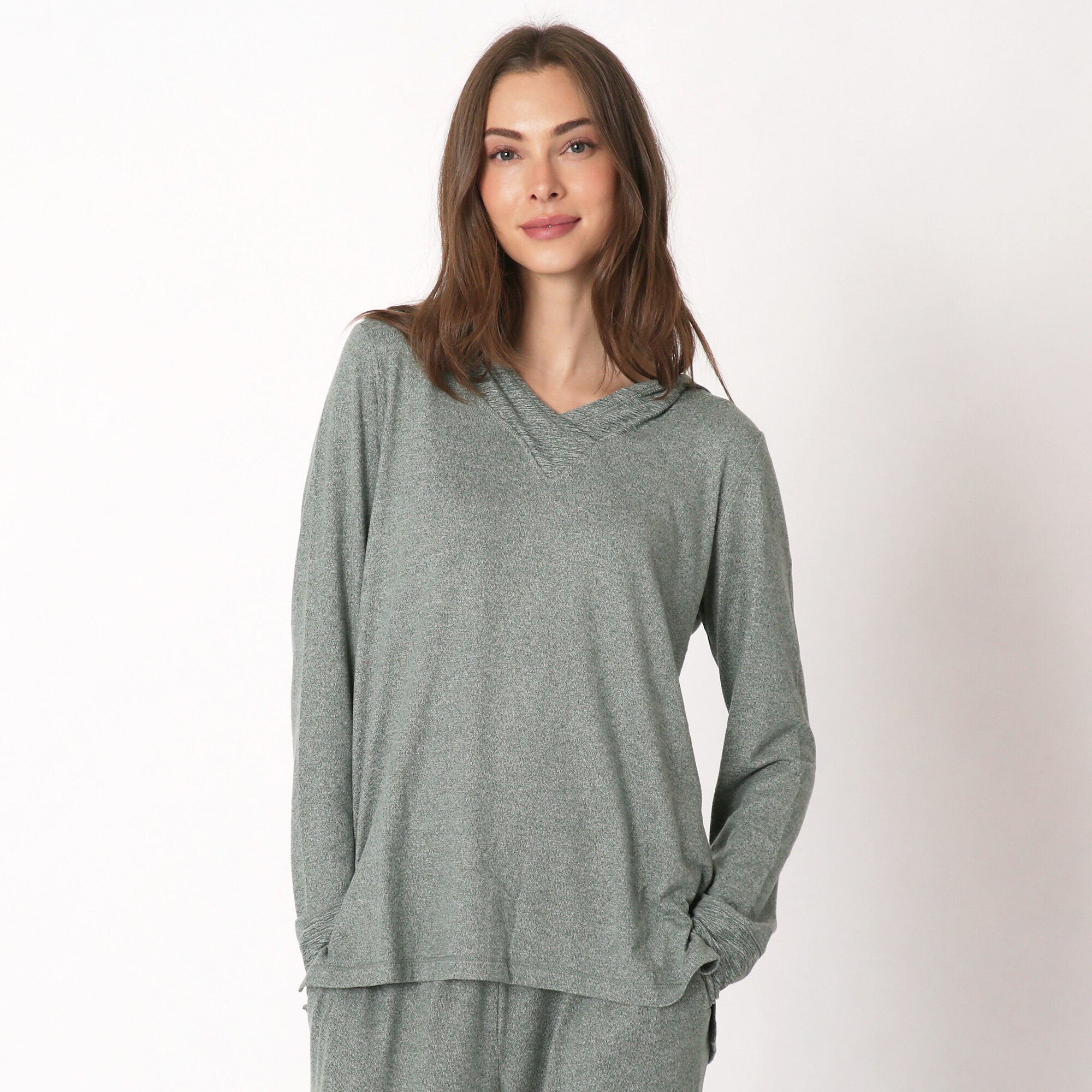 CUDDL DUDS トレーナー ニット Vネック ズボン ボトムス 【 Plus Size