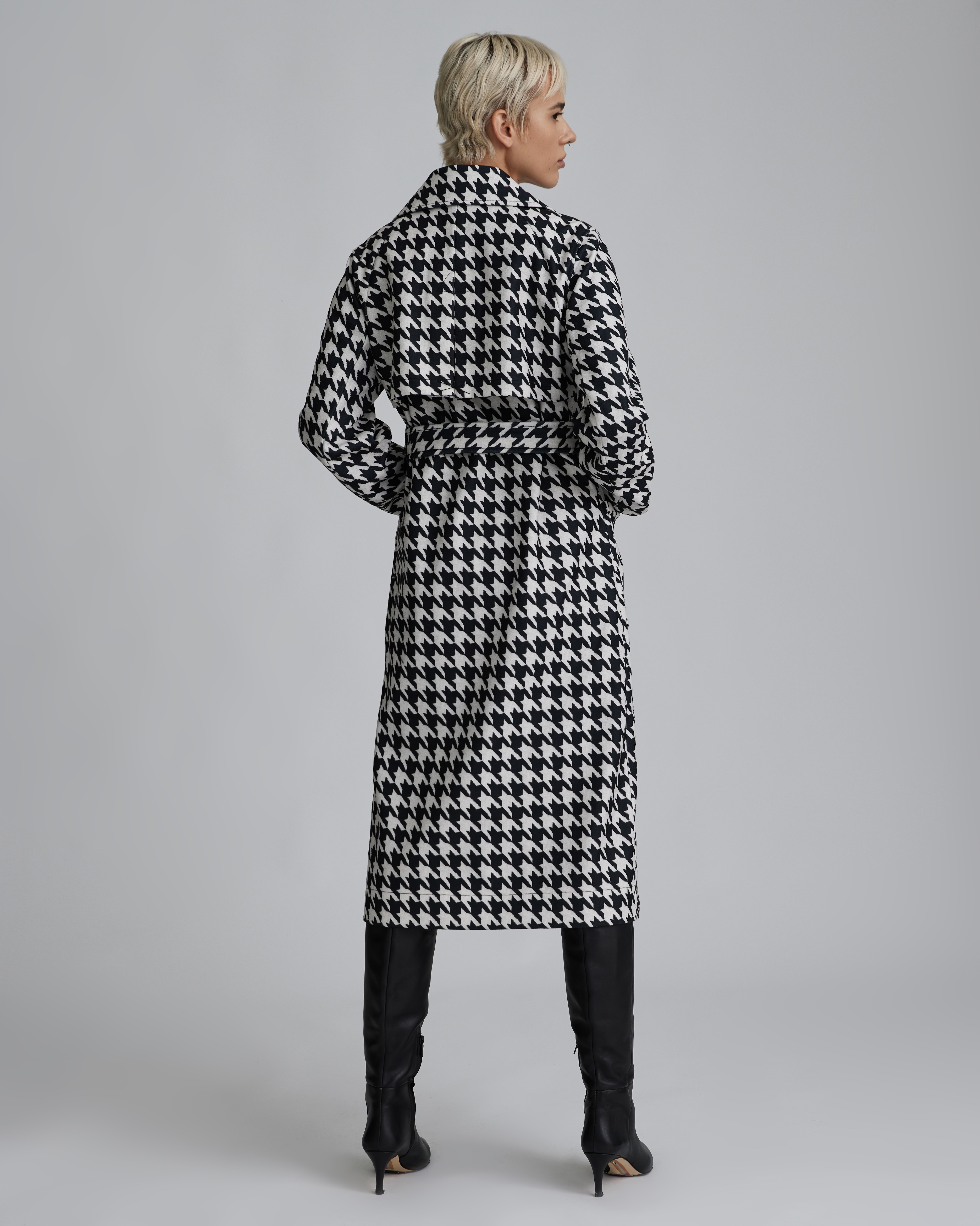 Nvlt plaid long outlet coat