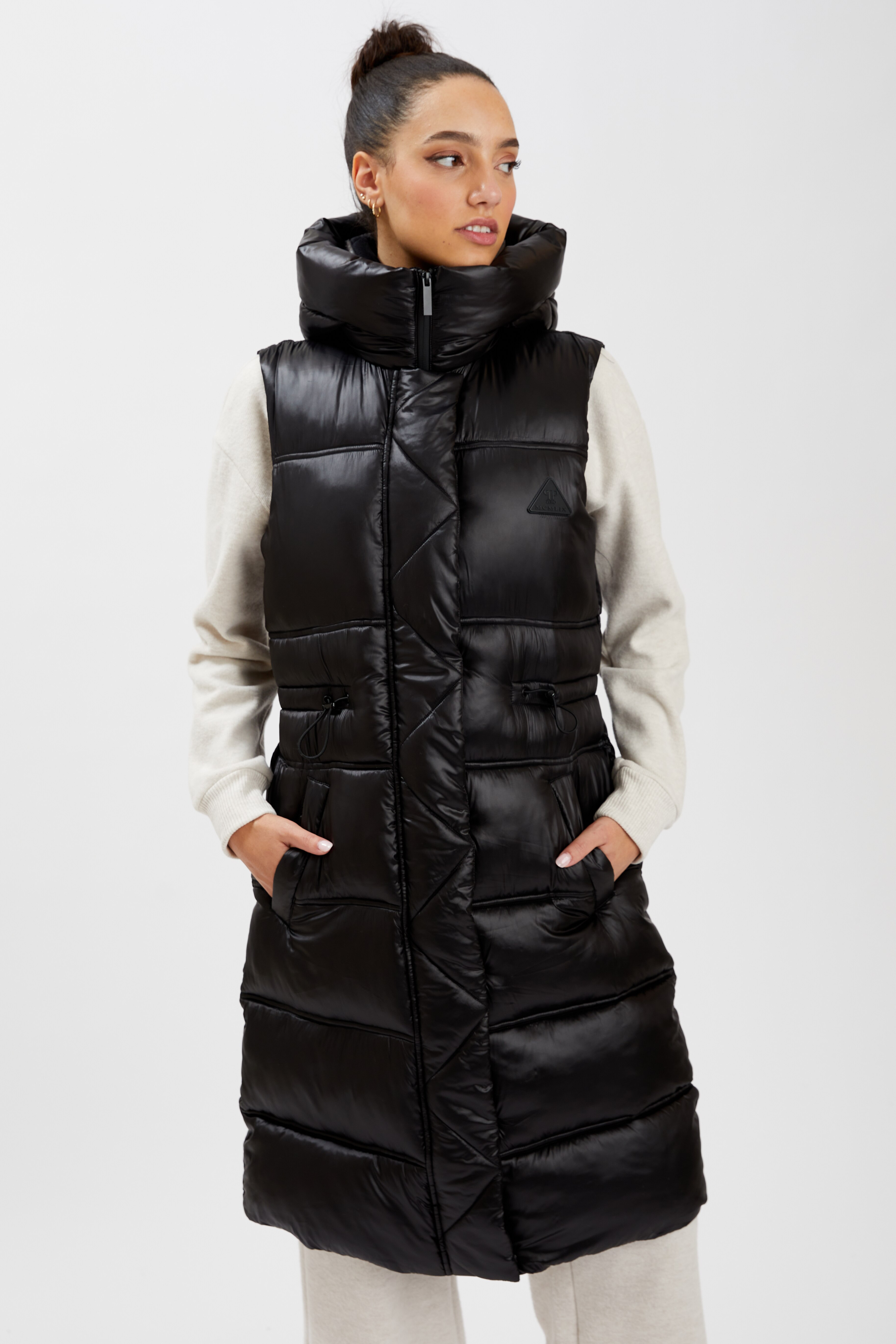 Point Zero Long Zip Front Hooded Puffer Vest - TSC.ca