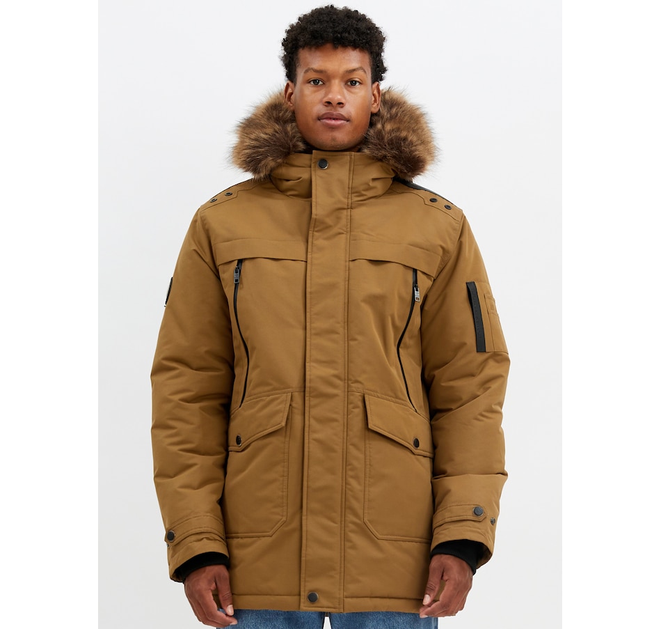 Clothing & Shoes - Jackets & Coats - Coats & Parkas - Point Zero Zip Front  Hooded Parka With Fur Lining - Online Shopping for Canadians