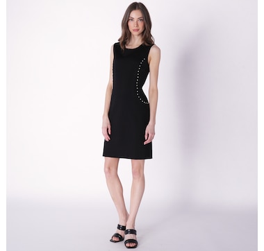 Guillaume Luxe Ponte Dress With Button Detail