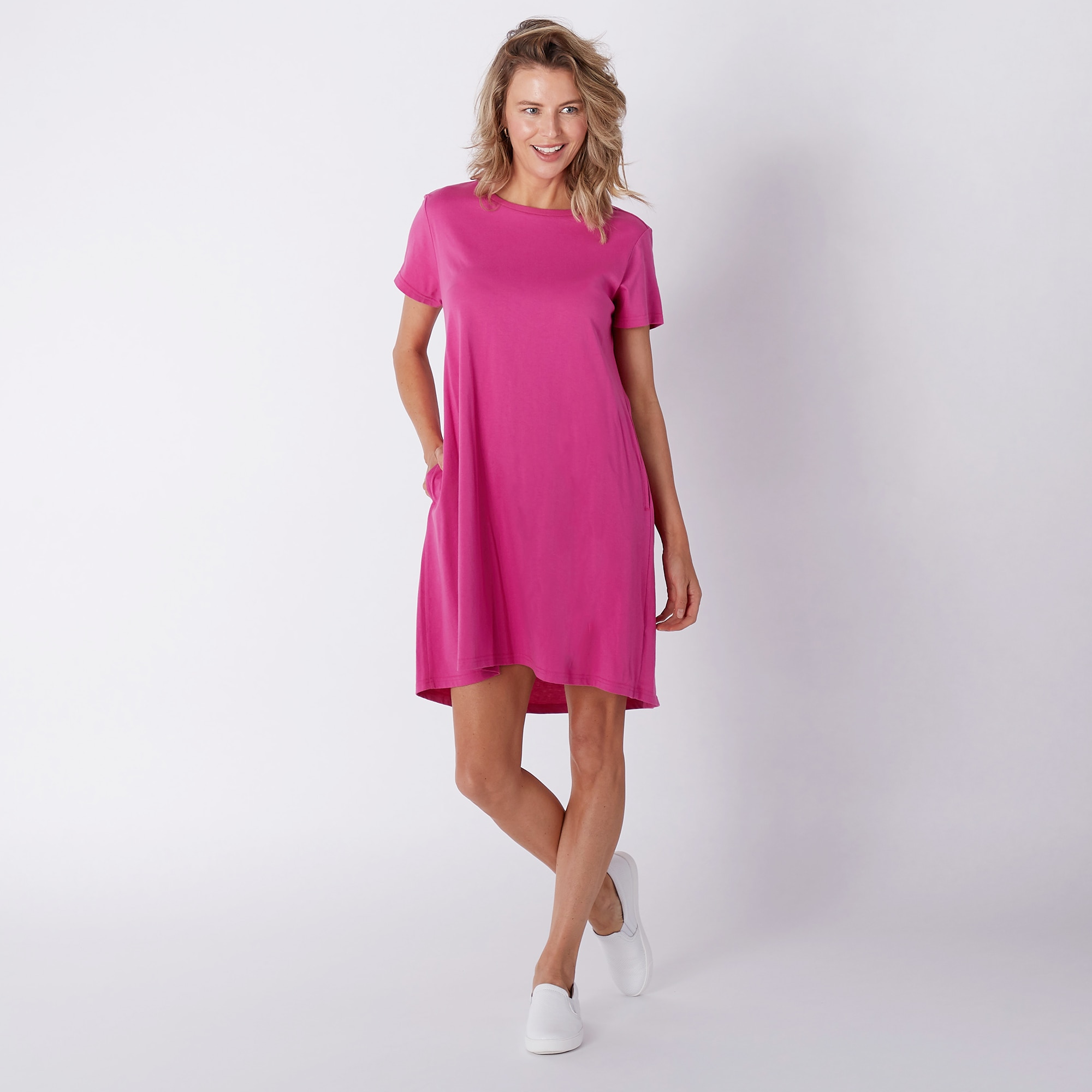 Bellina Organic Cotton T-Shirt Dress With Pockets