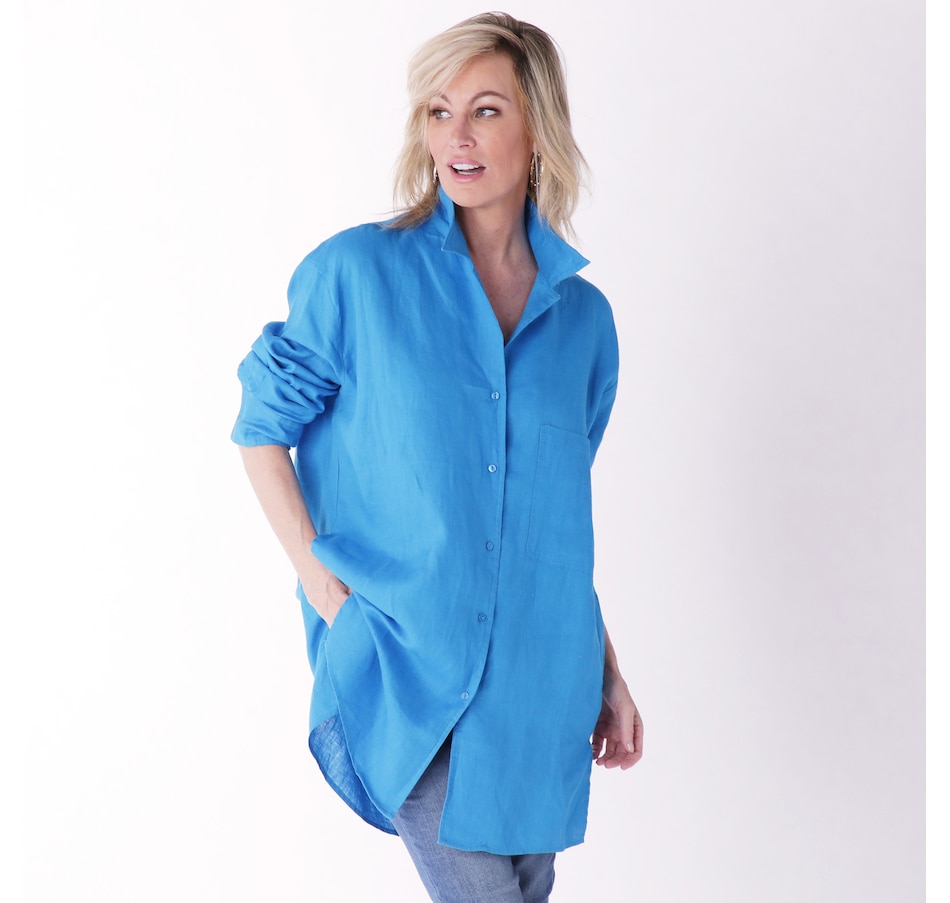 Clothing & Shoes - Tops - Shirts & Blouses - Brian Bailey Linen Patch ...