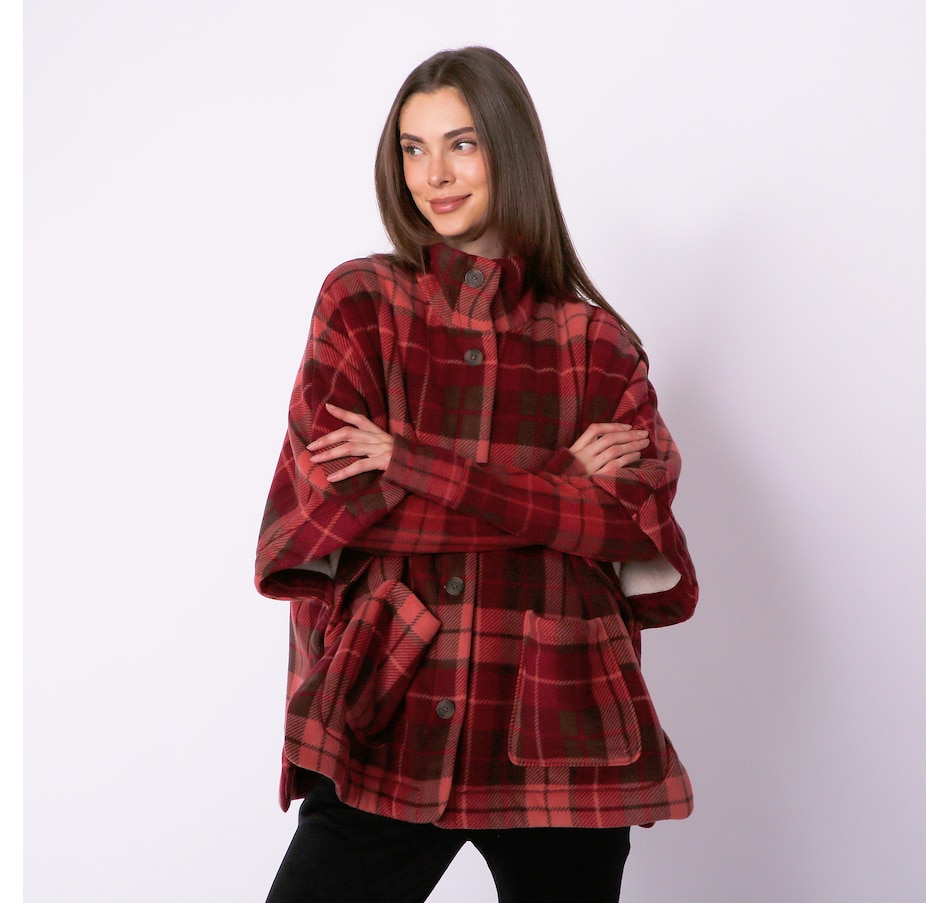 Clothing & Shoes - Accessories - Scarves, Throw & Wraps - Cuddl Duds Fleece  And Sherpa Capelet - Online Shopping for Canadians