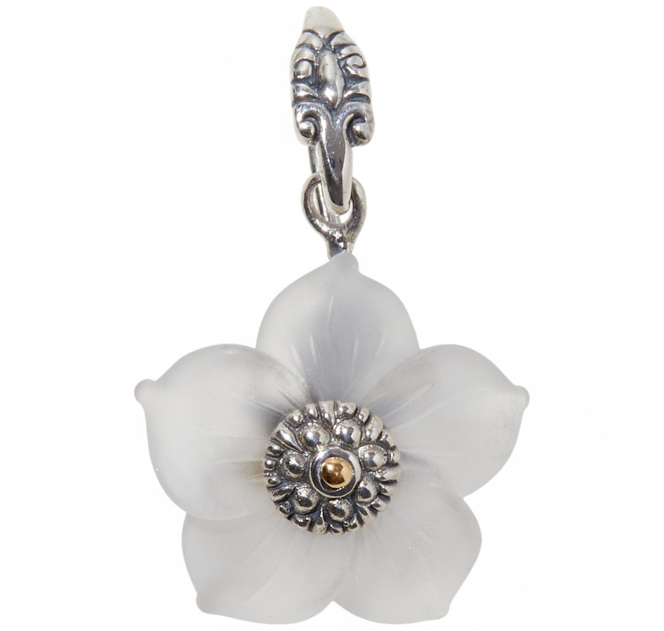 Image 236054_ALTMORE1.jpg, Product 236-054 / Price $189.99, Samuel B. Collection Sterling Silver/18K Yellow Gold Carved Crystal Flower Earrings from Samuel B. Collection on TSC.ca's Jewellery department