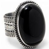Samuel B. Collection Sterling Silver Oval Onyx Ring
