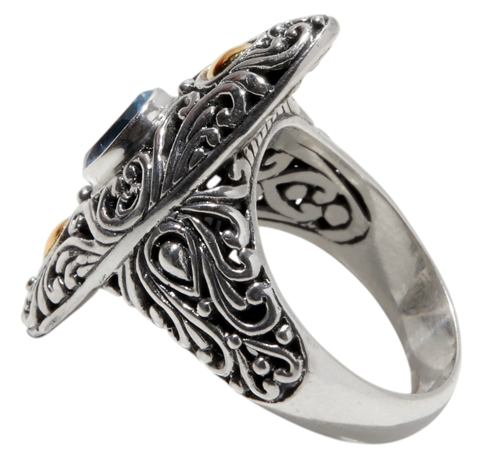 Image 236061_ALTMORE1.jpg, Product 236-061 / Price $169.99, Samuel B Collection Sterling Silver/18K Yellow Gold Shape Blue Topaz Ring from Samuel B. Collection on TSC.ca's Jewellery department