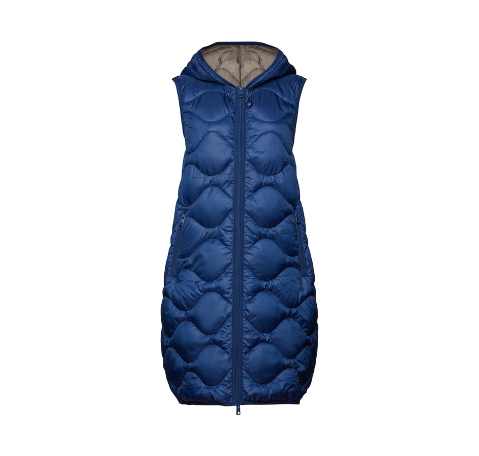 Clothing & Shoes - Tops - Vests - Esprit Long Hooded Quilted
