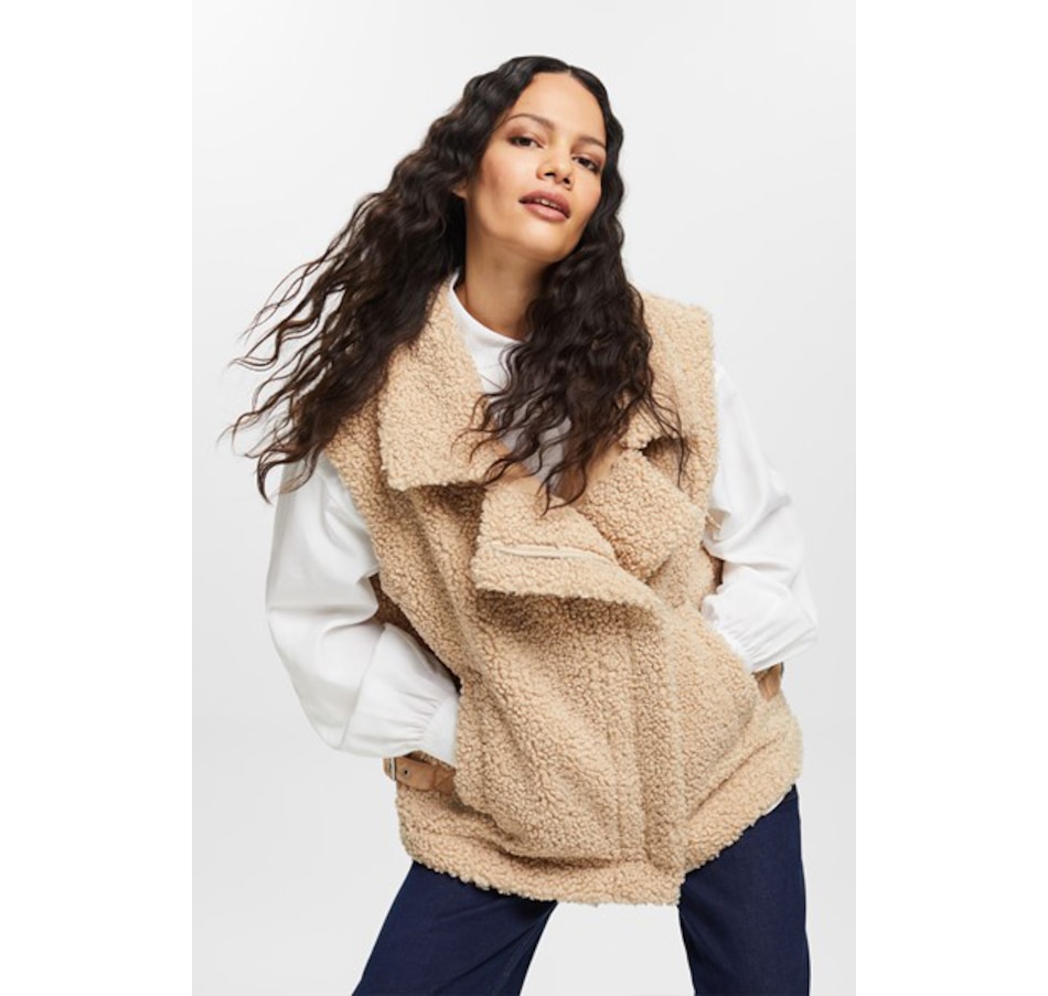 Image 236083_ALTMORE2.jpg, Product 236-083 / Price $69.33, Esprit Soft Shearling Oversized Vest from Esprit on TSC.ca's Fashion department