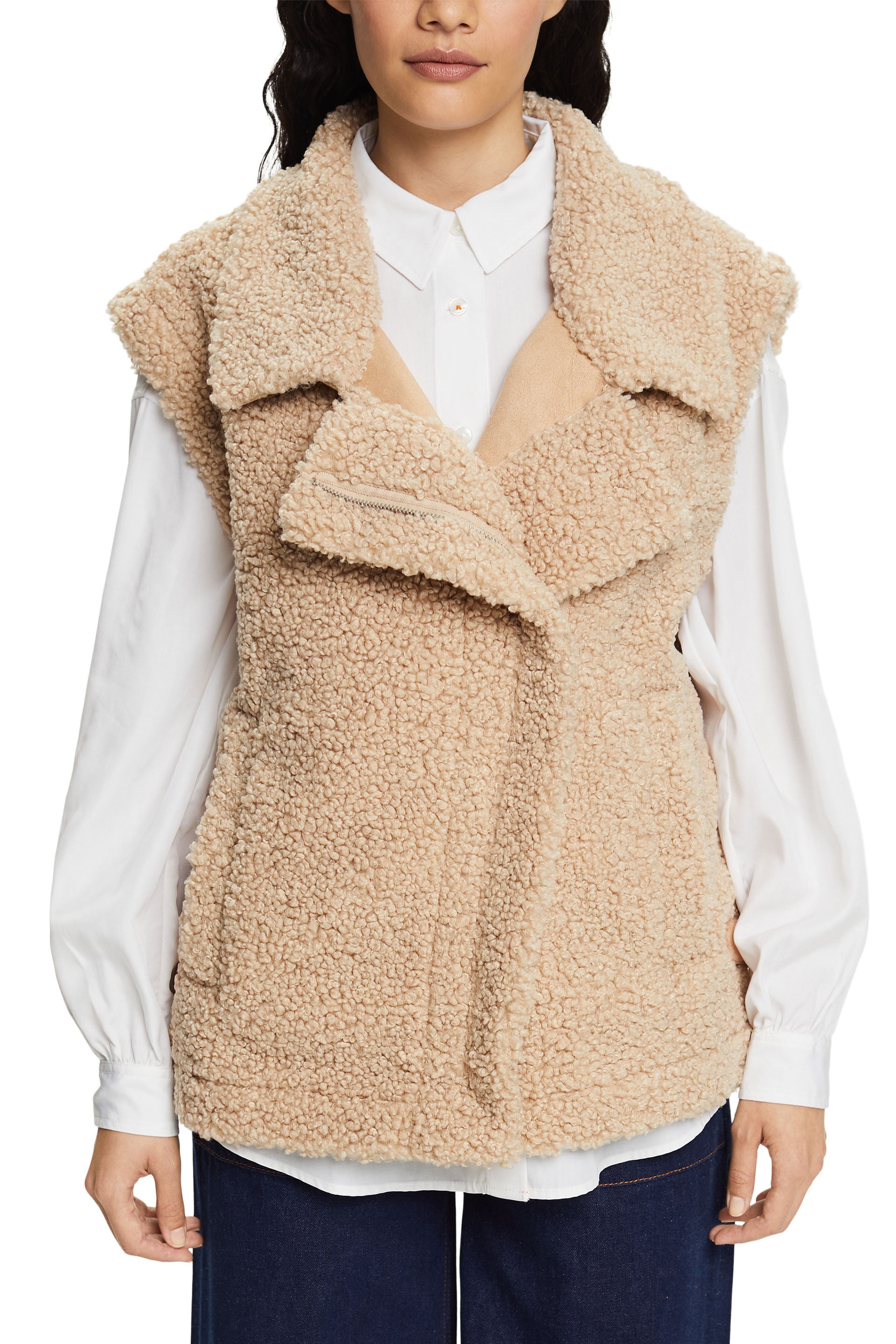 Esprit Soft Shearling Oversized Vest