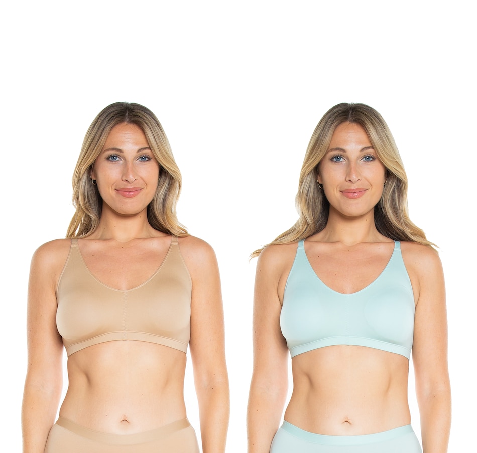Clothing & Shoes - Socks & Underwear - Bras - Rhonda Shear 2-Pack Cotton  Blend Seamless Ahh Bra With Removable Pads - Online Shopping for Canadians