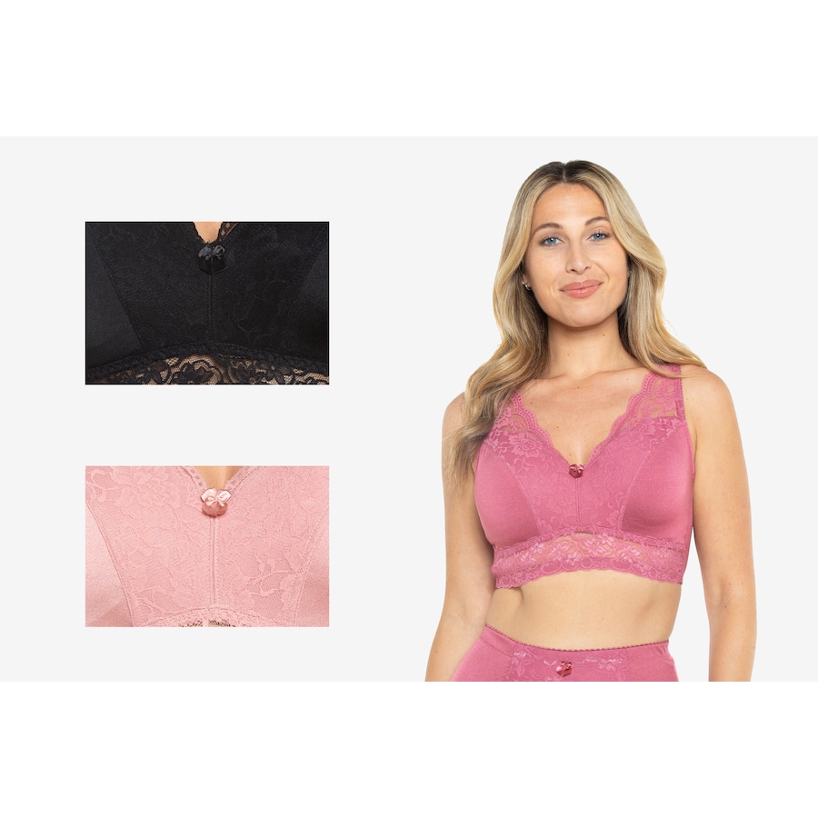 Image 236091_PNKS.jpg, Product 236-091 / Price $24.33, Rhonda Shear Curve Envy Pin-Up Bra (3-Pack) from Rhonda Shear Shapewear on TSC.ca's Fashion department