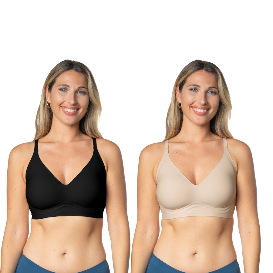 Image 236095_BKBG.jpg, Product 236-095 / Price $14.33, Rhonda Shear Two-Pack Back Closure Bra from Rhonda Shear Shapewear on TSC.ca's Fashion department