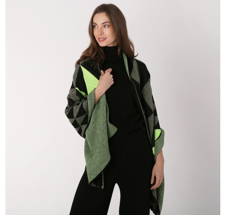 Image 236128_BKNYW.jpg, Product 236-128 / Price $29.33, Aggel Knitwear Alpaca Blend Geometric Pattern Wrap from Aggel on TSC.ca's Fashion department