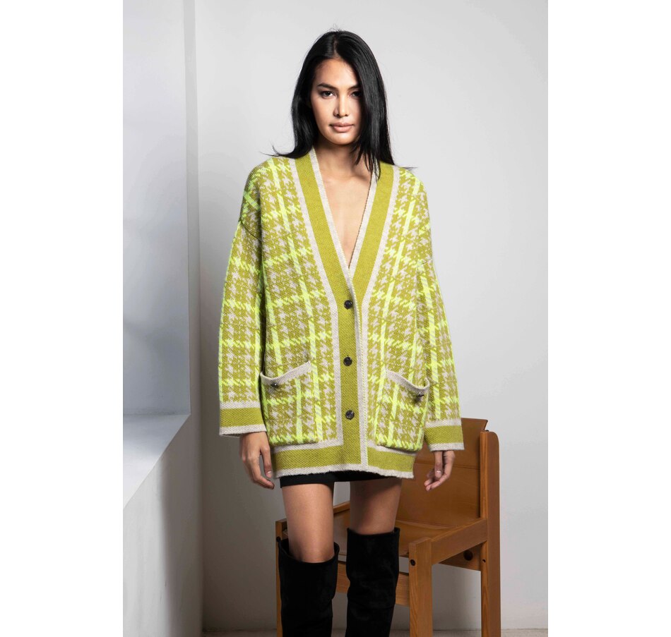 Aggel Knitwear Alpaca Blend Jacquard Cardigan