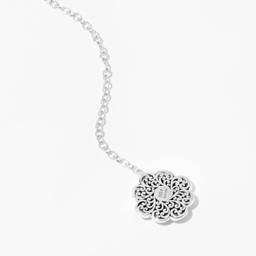 Image 236162_ALTMORE2.jpg, Product 236-162 / Price $349.99, Samuel B. Collection Sterling Silver and 18K Yellow Gold Pink Mother of Pearl Flower Necklace from Samuel B. Collection on TSC.ca's Jewellery department