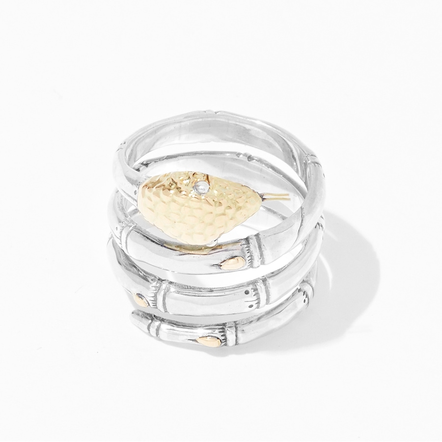 Image 236166.jpg, Product 236-166 / Price $149.88, Samuel B Collection Sterling Silver and 18K Yellow Gold Wrap Around Snake Ring from Samuel B. Collection on TSC.ca's Jewellery department