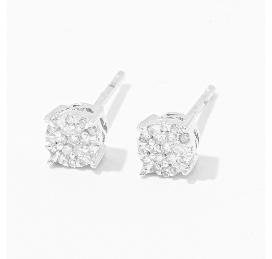 Jewellery Earrings Colours of Diamonds Sterling Silver 0.12ctw