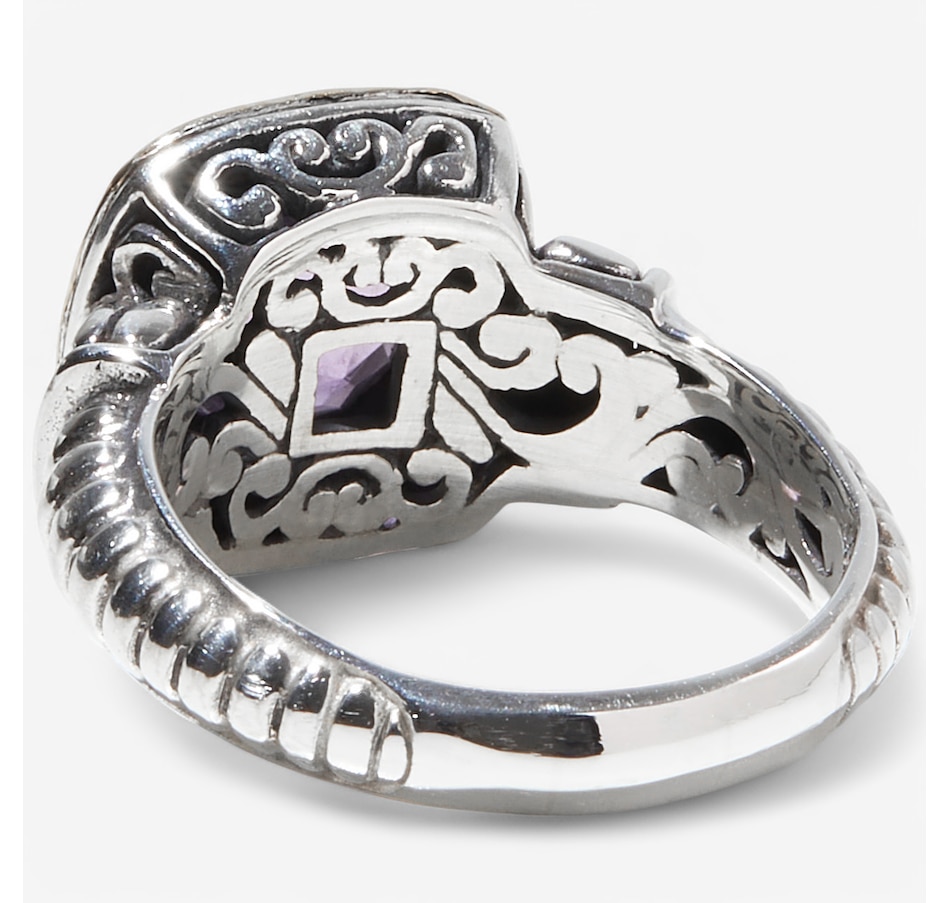 Image 236235_ALTMORE1.jpg, Product 236-235 / Price $199.99, Samuel B. Collection Sterling Silver/18K Yellow Gold Cushion Gemstone and Hammered Design Ring from Samuel B. Collection on TSC.ca's Jewellery department