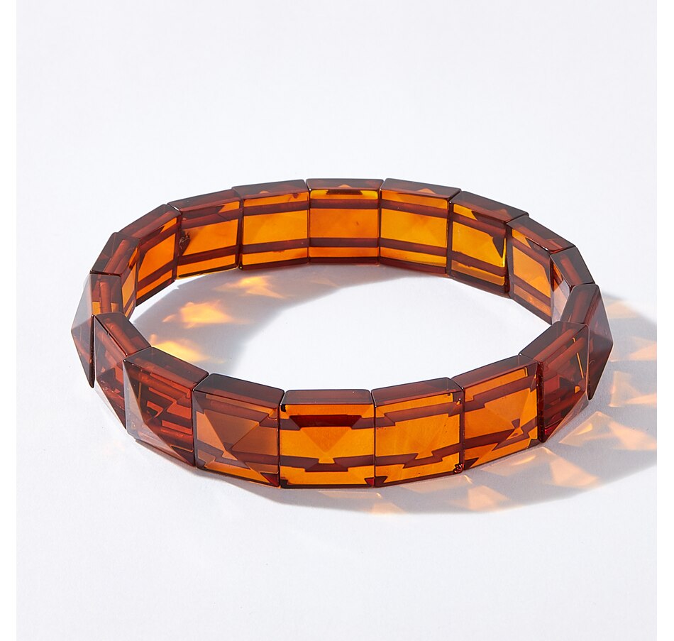 Image 236312_COG.jpg, Product 236-312 / Price $129.99, Amber Extraordinaire Artisan Collection Sterling Silver Baltic Amber Stretch Bracelet from Amber Extraordinaire on TSC.ca's Jewellery department