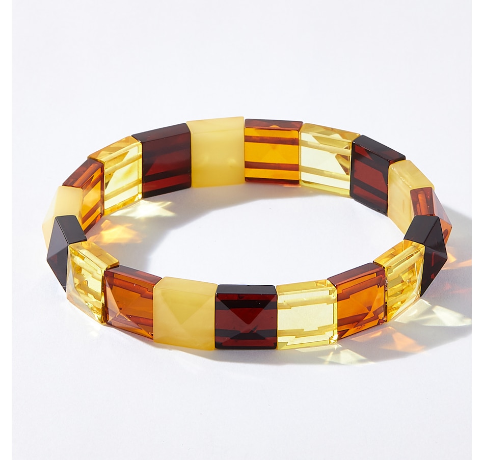 Image 236312_MTI.jpg, Product 236-312 / Price $129.99, Amber Extraordinaire Artisan Collection Sterling Silver Baltic Amber Stretch Bracelet from Amber Extraordinaire on TSC.ca's Jewellery department
