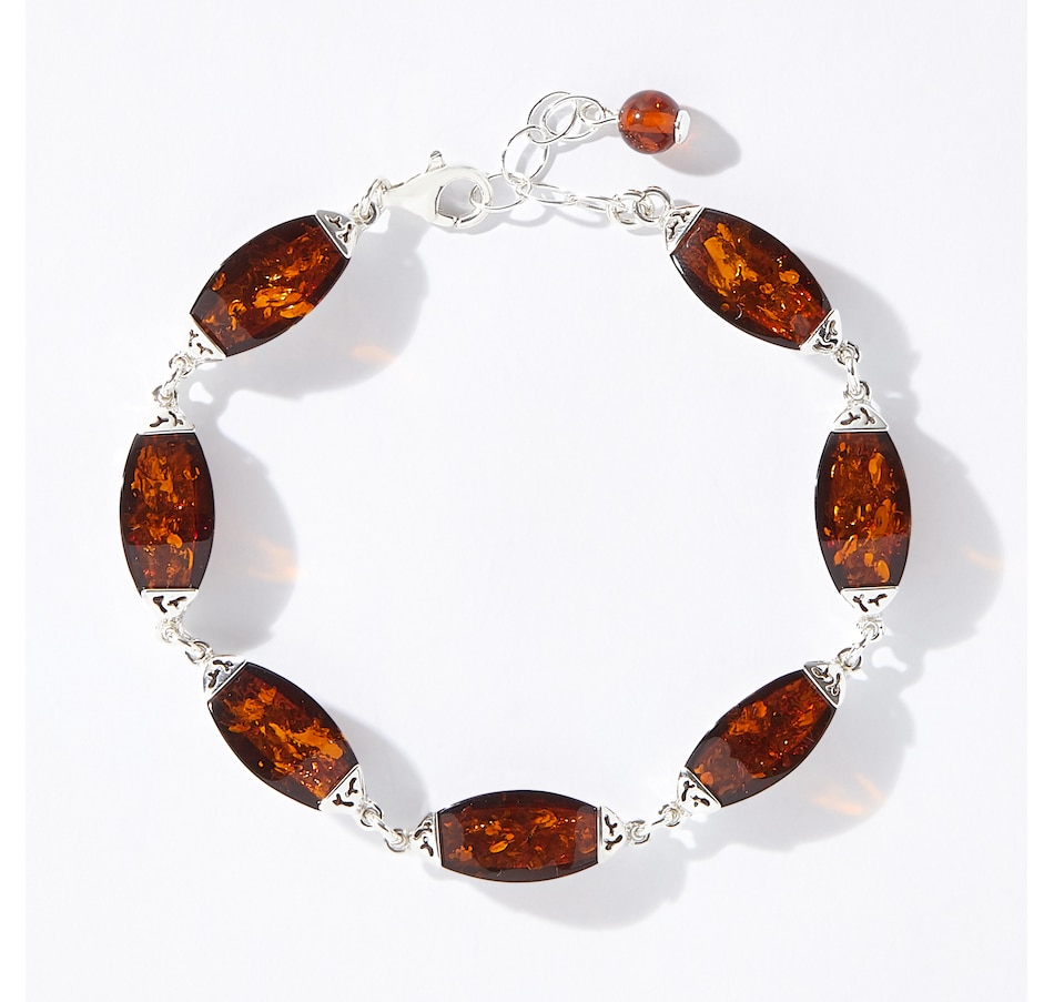 Image 236337_COG.jpg, Product 236-337 / Price $199.99, Amber Extraordinaire Sterling Silver Baltic Amber Bracelet from Amber Extraordinaire on TSC.ca's Jewellery department