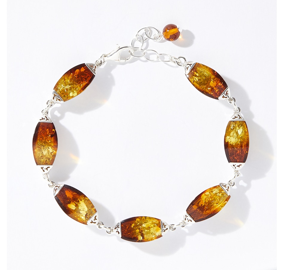 Image 236337_OMB.jpg, Product 236-337 / Price $199.99, Amber Extraordinaire Sterling Silver Baltic Amber Bracelet from Amber Extraordinaire on TSC.ca's Jewellery department