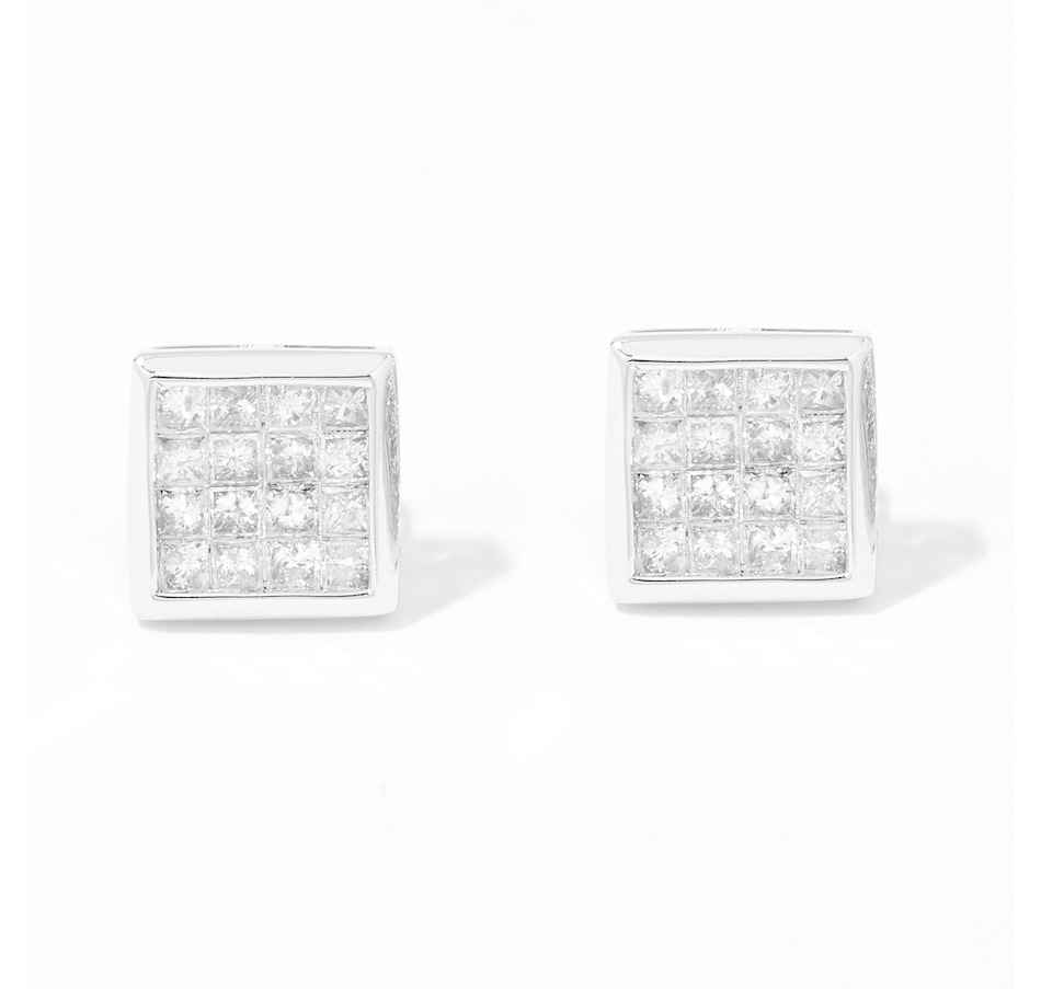 Image 236344.jpg, Product 236-344 / Price $969.99, 14K White Gold 1.00 ctw Princess Cut Diamond Earrings from The Vault on TSC.ca's Jewellery department