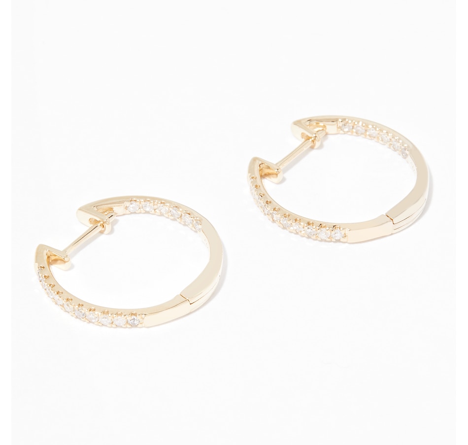 Image 236353_ALTMORE1.jpg, Product 236-353 / Price $599.99, 14K Gold 0.25 ctw Diamond Hoop Earrings from The Vault on TSC.ca's Jewellery department