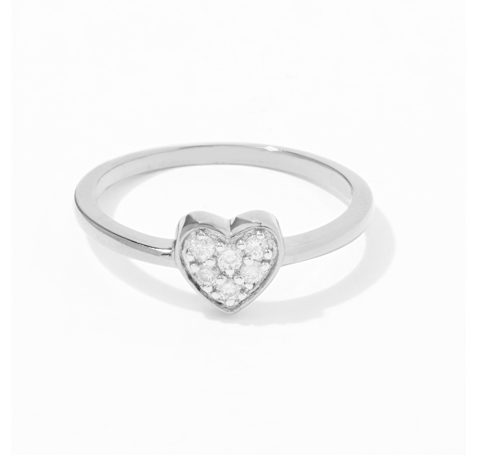 Jewellery - Rings - Colours of Diamonds Sterling Silver 0.12ctw Diamond ...