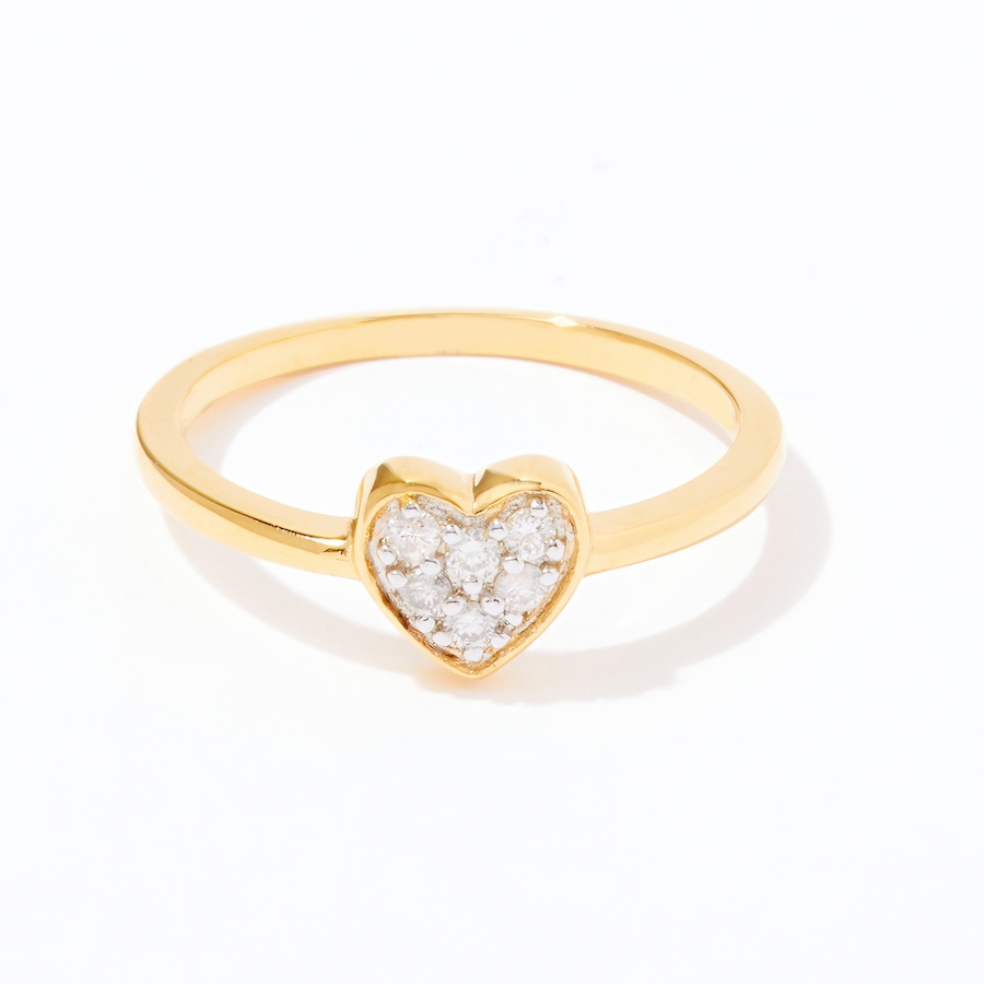 Image 236361_YGP.jpg, Product 236-361 / Price $79.33, Colours of Diamonds Sterling Silver 0.12ctw Diamond Heart Shape Ring from Colours of Diamonds on TSC.ca's Jewellery department