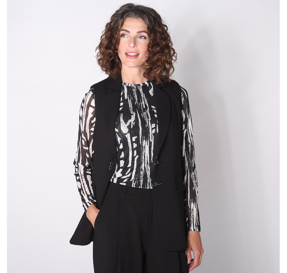 Image 236477_BLK.jpg, Product 236-477 / Price $54.33, Jhoan Sebastian Grey Vest with Trapunto Stitch Detail from Jhoan Sebastian Grey on TSC.ca's Fashion department