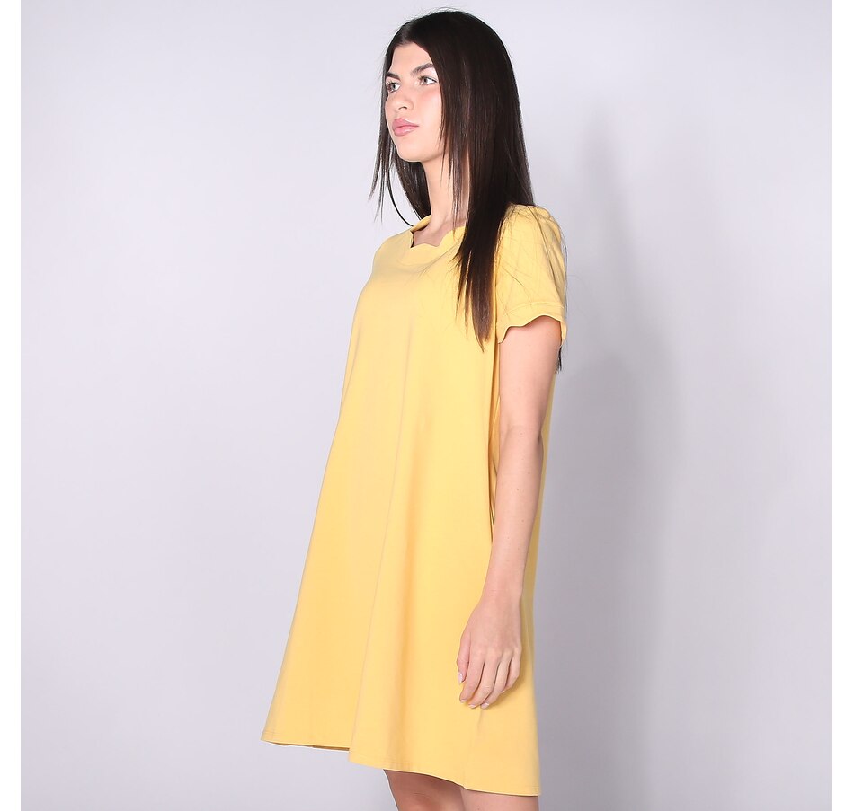 Image 236505_ALTMORE2.jpg, Product 236-505 / Price $19.33, Bellina Scalloped Trim Detail A-Line Dress from Bellina on TSC.ca's Fashion department