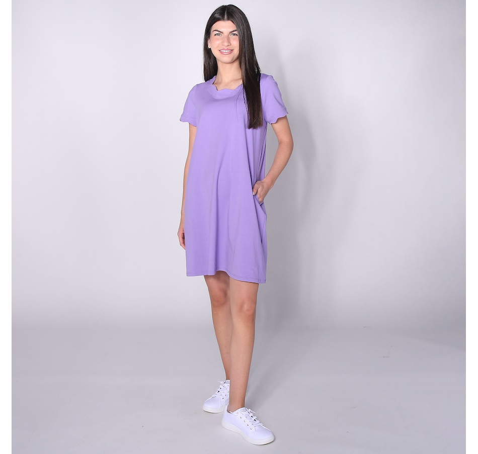 Image 236505_LLC.jpg, Product 236-505 / Price $19.33, Bellina Scalloped Trim Detail A-Line Dress from Bellina on TSC.ca's Fashion department