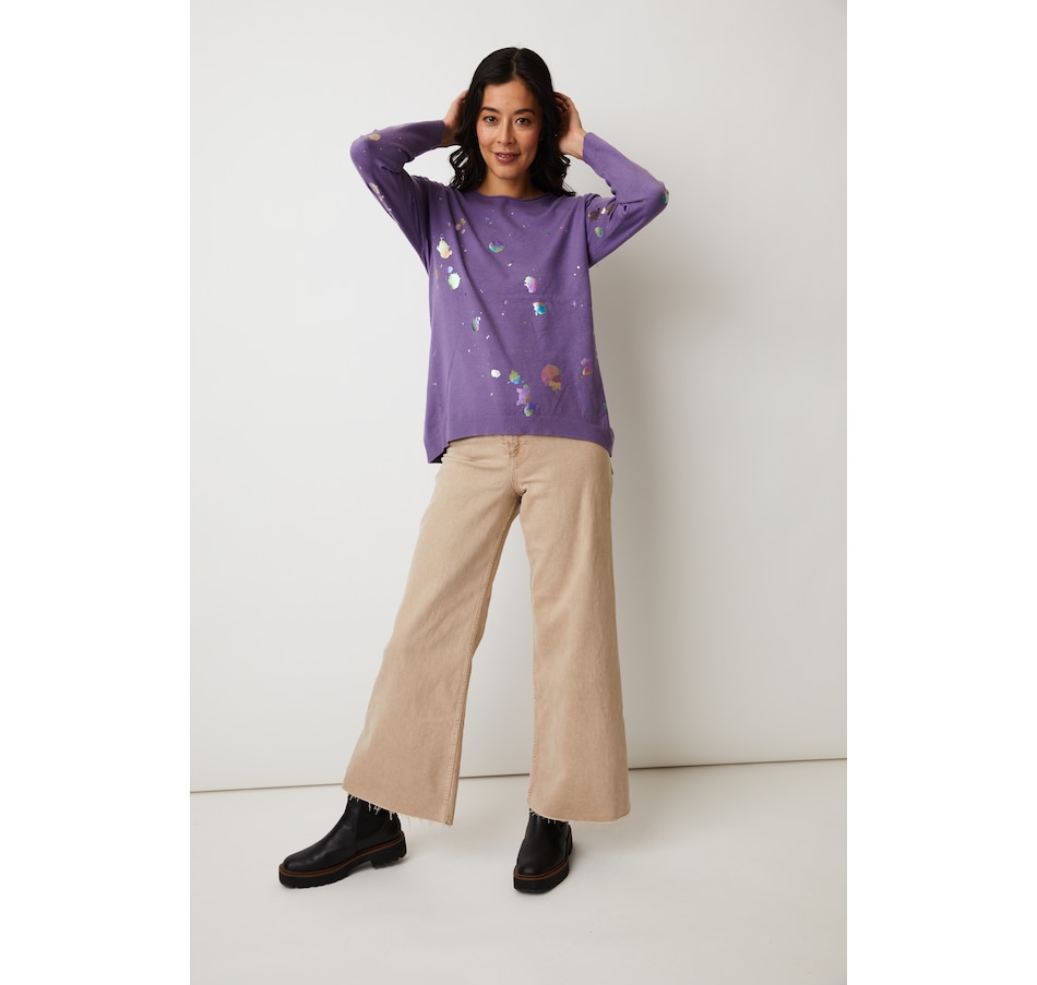 Image 236530_GRA.jpg, Product 236-530 / Price $69.88, Parkhurst Paint Splatter Sweater from Parkhurst on TSC.ca's Fashion department