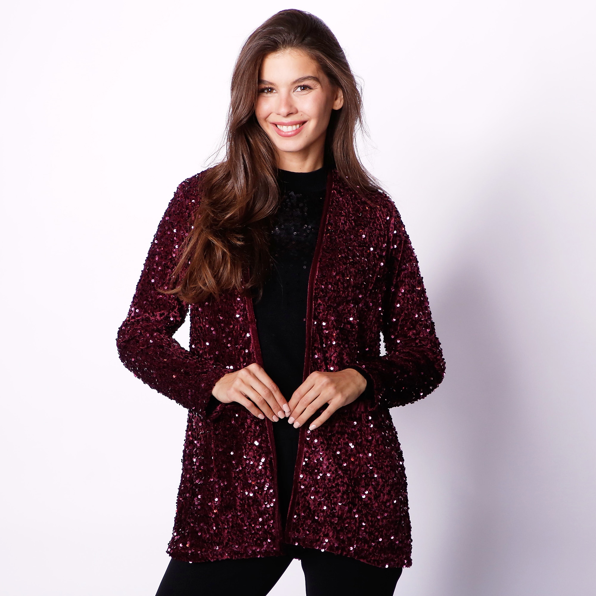 Sequin on sale blazer jacket