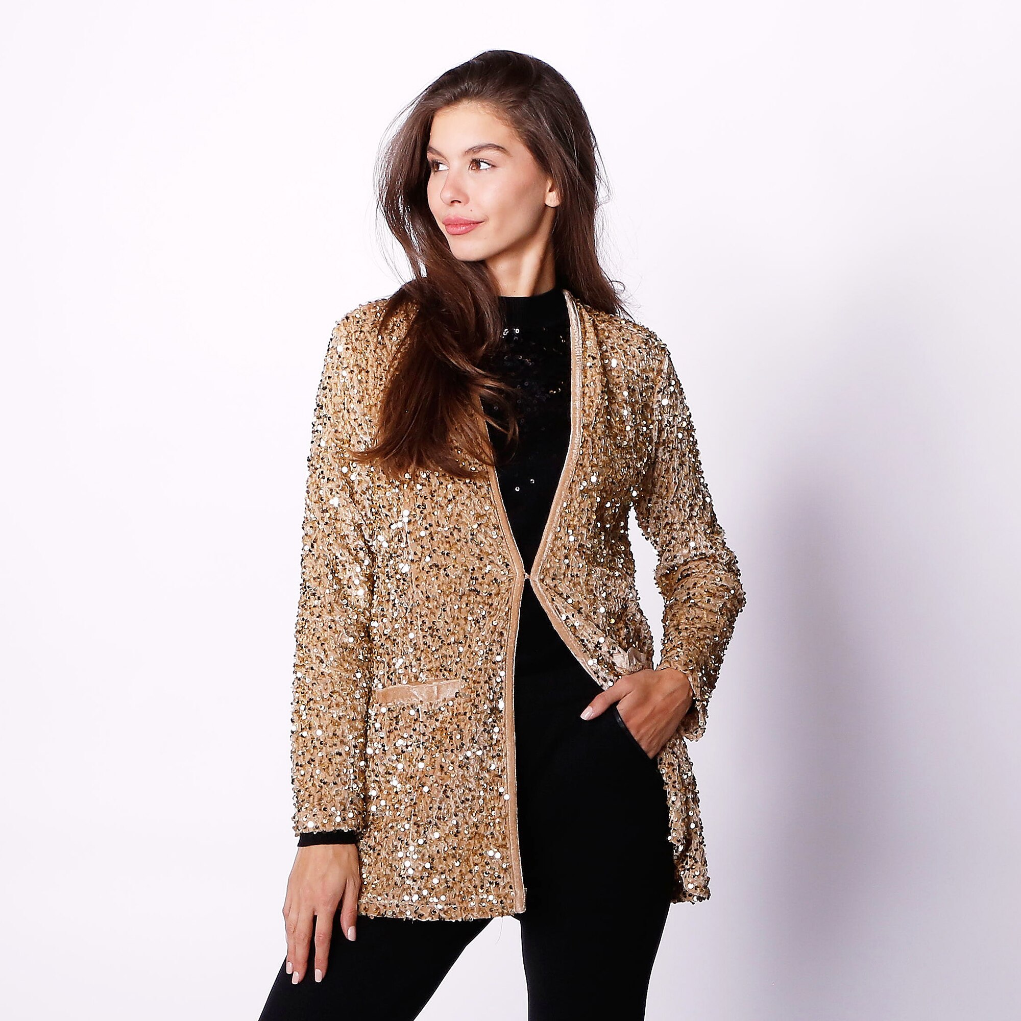 Clothing Shoes Jackets Coats Blazers Nina Leonard Sequin