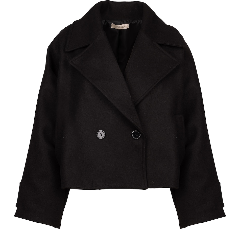Image 236674_BLK.jpg, Product 236-674 / Price $55.33, Astrid Cropped Wool Trench from Astrid on TSC.ca's Fashion department