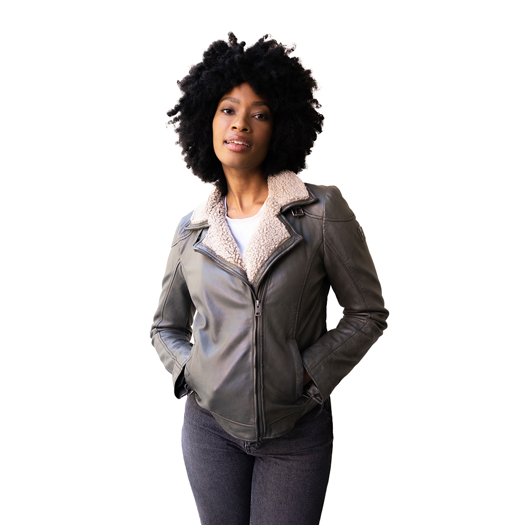Mauritius Jenja Leather Jacket With Sherpa Lining - TSC.ca